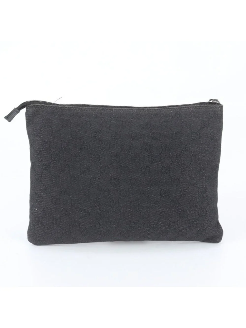 Gucci GG Canvas Leather Clutch Pouch Business Black